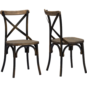 Konstanze Dining Chair - Walnut Brown, Antique Cooper (Set of 2) 