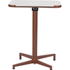Marinos Square Bistro Table - Brown and White - WI-M-84428-24-WHITE-BROWN-DT