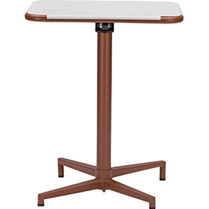 Marinos Square Bistro Table - Brown and White 