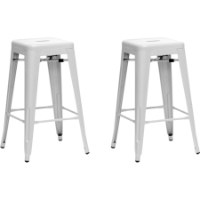 French Counter Stool - White (Set of 2)