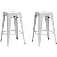 French Counter Stool - White (Set of 2)
