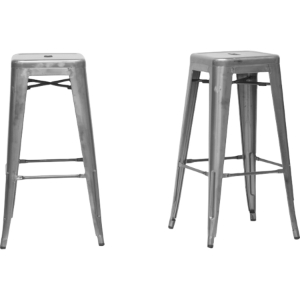 French Bar Stool - Gunmetal (Set of 2) 