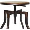 Architect's Backless Bar Stool - Adjustable Height, Antiqued Copper - WI-M-94142-30AC-BS