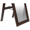 Lund Contemporary Mirror - Built-In Stand, Dark Brown Frame - WI-MIRROR-0506071