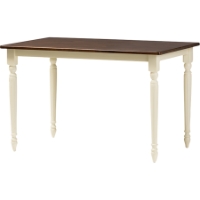 Napoleon Rectangular Dining Table - Buttermilk, Cherry Brown