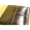 Laurel Brown Leather Ottoman - WI-OT11280