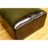 Laurel Brown Leather Ottoman - WI-OT11280
