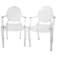 Dreama Modern Acrylic Armed Ghost Chair