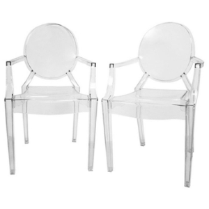 Dreama Modern Acrylic Armed Ghost Chair 
