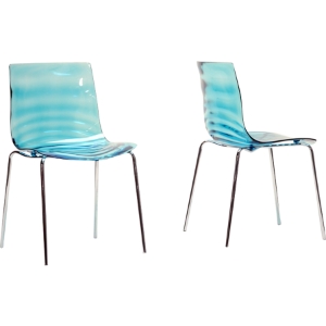 Marisse Plastic Dining Chair - Blue (Set of 2) 