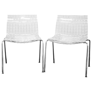 Obbligato Transparent Clear Acrylic Stackable Chair 