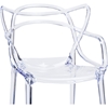 Electron Plastic Dining Chair - Clear (Set of 2) - WI-PC-936-CLEAR
