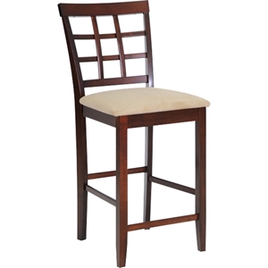 Katelyn Counter Stool - Cappuccino, Brown (Set of 2) 
