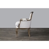 Napoleon Accent Chair - Brown Ash, White - WI-PLN22MI-ASH2