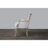 Napoleon Accent Chair - Brown Oak, White - WI-PLN22MI-CG4