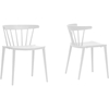Finchum Plastic Stackable Dining Chair - White (Set of 2) - WI-PP-S002-WHITE
