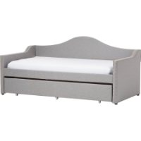 Prime Upholstered Daybed - Roll-Out Trundle Bed, Gray