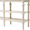 Marquetterie French Provincial Console Table - 2 Shelves, White and Natural - WI-PRL14VM-AR-M