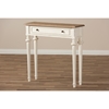 Marquetterie 1 Drawer Console Table - White, Natural - WI-PRL16VM-AR-M