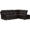Roland 2-Piece Recliner Sectional - Storage Chaise, Black - WI-R1818-BLACK-SF