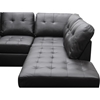 Mario Leather Sectional Sofa with Ottoman - Tufted, Chocolate - WI-R7470-3PC-CHOCOLATE