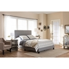 Ramon Upholstered Queen Bed - Nailheads, Gray - WI-RAMON-QUEEN-GRAY