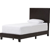 Ramon Faux Leather Twin Bed Brown, Black Leather Twin Bed