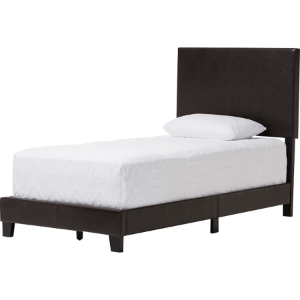 Ramon Faux Leather Twin Bed - Brown 