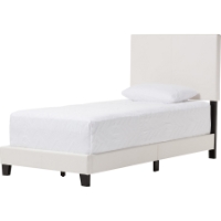 Ramon Faux Leather Twin Bed - White