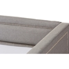 Raymond Fabric Nailhead Twin Daybed - Roll-Out Trundle Bed, Gray - WI-RAYMOND-GRAY-DAYBED