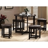 Rochester Brown Bar Table with Nesting Stools - WI-RT-130-PUB-STL