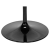 Odensa Modern Bistro Table - Black Tempered Glass, Steel Base - WI-RT-526-BLACK-80CM