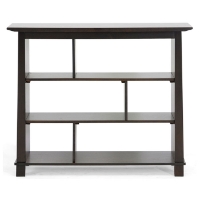 Havana Brown Wood Modern Bookcase - Short