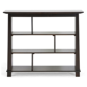 Havana Brown Wood Modern Bookcase - Short 