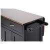 Deryl Black Wood Modern Kitchen Cart - WI-RT177-OCC