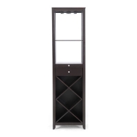 Austin Brown Wood Modern Wine Tower