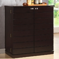 Stanford 2-Door Wooden Wine Cabinet - Wenge, Stemware Rack
