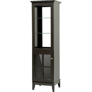 Nelson Storage Tower - 1 Door, Dark Brown 