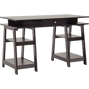 Trenton 1 Drawer Desk - Dark Brown 