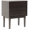 Abner 2 Drawers Nightstand - Dark Brown - WI-RT291-NSD