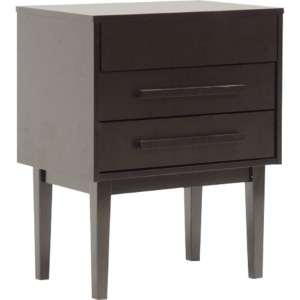 Abner 2 Drawers Nightstand - Dark Brown 