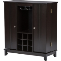 Derremer Dark Brown Bar Cabinet - Dark Brown