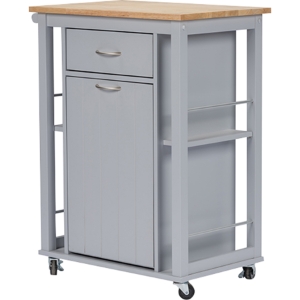 Yonkers 1 Drawer Kitchen Cart - Light Gray 