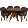 Lucas Fabric Dining Chair - Brown (Set of 2) - WI-RT323-CHR