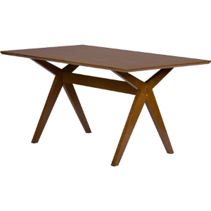 Lucas Rectangular Dining Table - Walnut Brown 