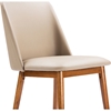 Lavin Faux Leather Dining Chair - Walnut Light Brown, Beige (Set of 2) - WI-RT324-CHR
