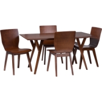 Elsa 5-Piece Dining Set - Dark Walnut