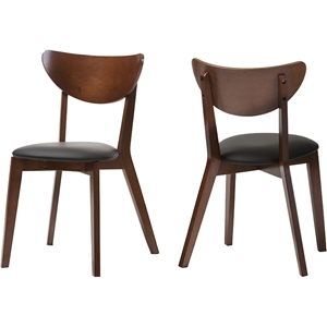 Sumner Dining Chair - Black, Walnut Brown (Set of 2) 