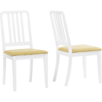 Jasmine Fabric Dining Chair - White, Green (Set of 2)