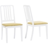 Jasmine Fabric Dining Chair - White, Green (Set of 2) - WI-RT366-CHR-WHITE-GREEN